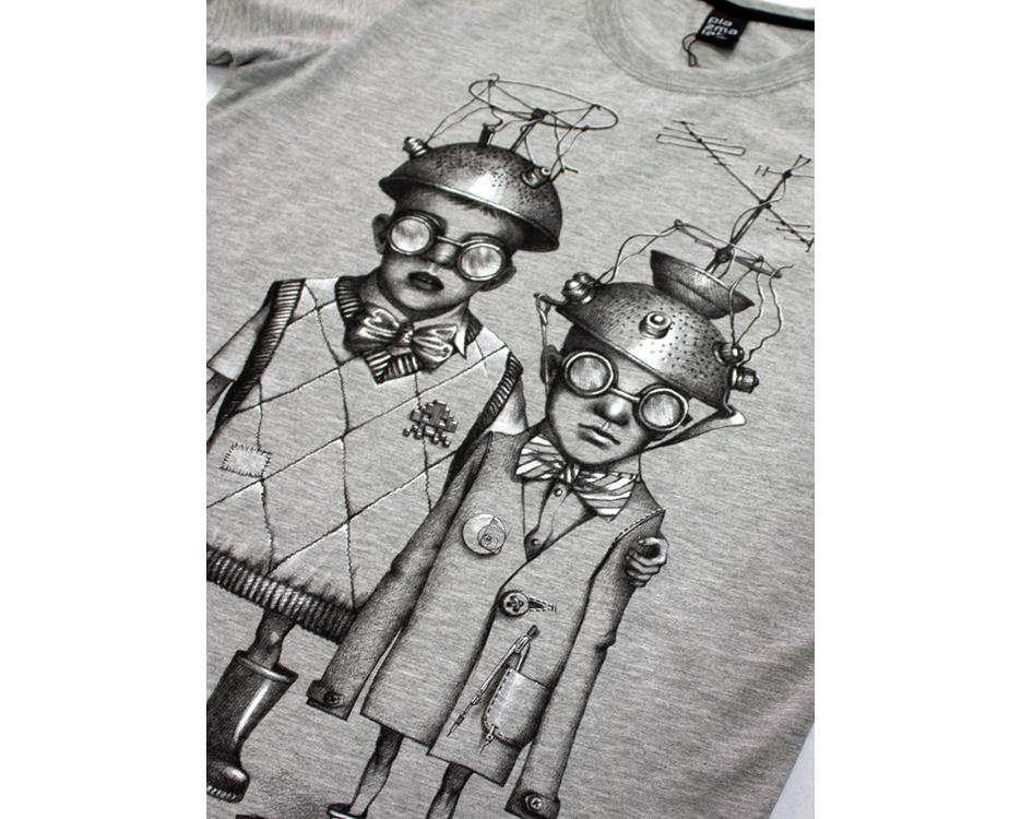 grey trippy men t-shirt